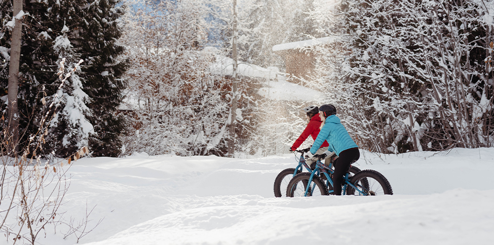 alberta biking in the snow