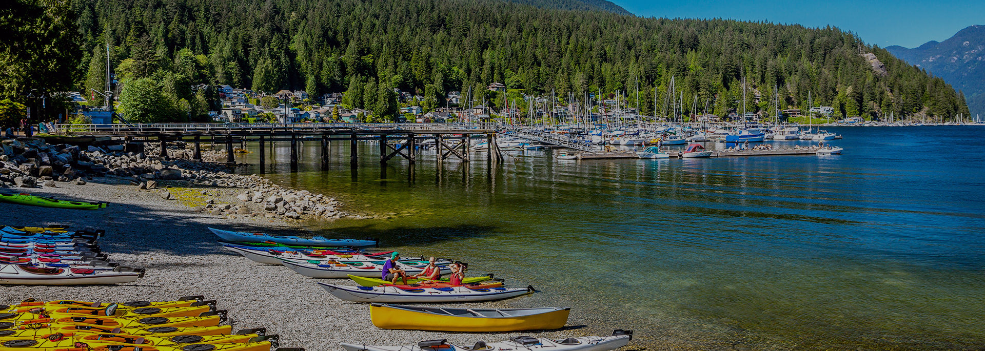 view of kayaks at a dock