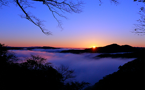View of Mt. Kamakura at sunrise