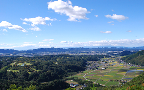 A view of Minokamo city from the park