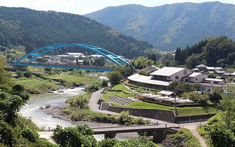 Aerial view of Michinoeki Nagomi in Kyoto Prefecture