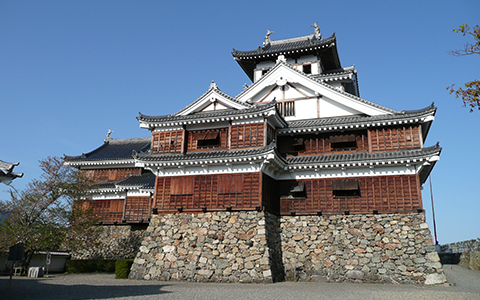 Exterior of Fukuchiyama Castle in Kyoto Prefecture