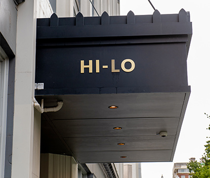 Hi-Lo logo outside of the property.