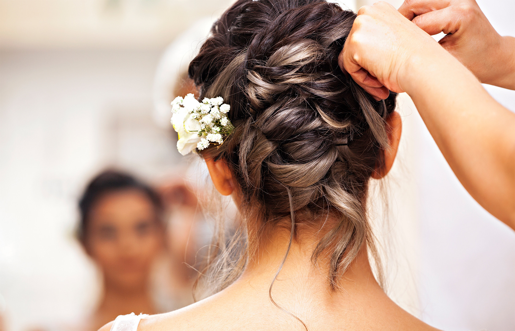 hair touchup for bride