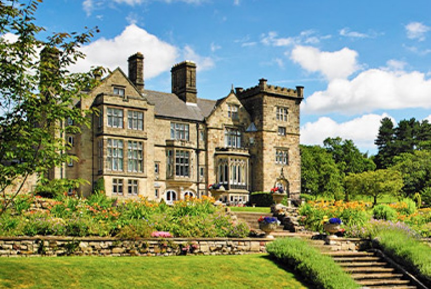 Outdoor view of breadsallpriory with a giant beautiful garden