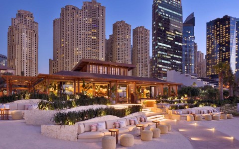 outdoor view of the restaurant and its background